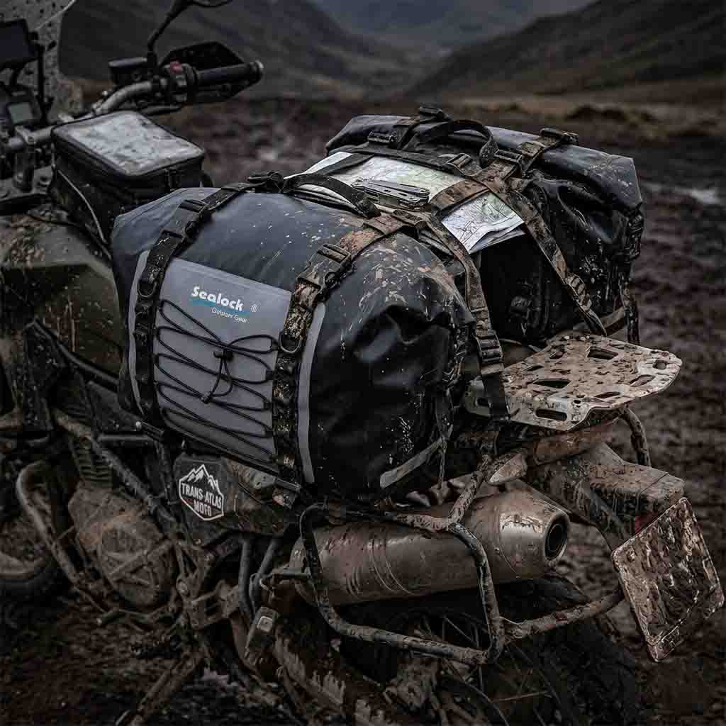 Bedste vandtætte motorcykeltaske: ADV Packing & Strap-Down Physics